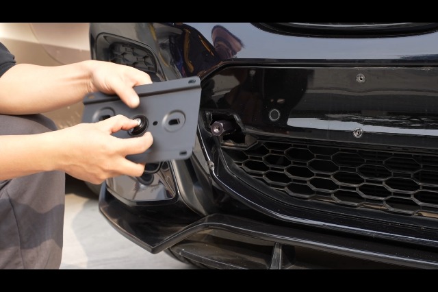 Amazon.com: Front Tow Hook License Plate Mount Compatible with